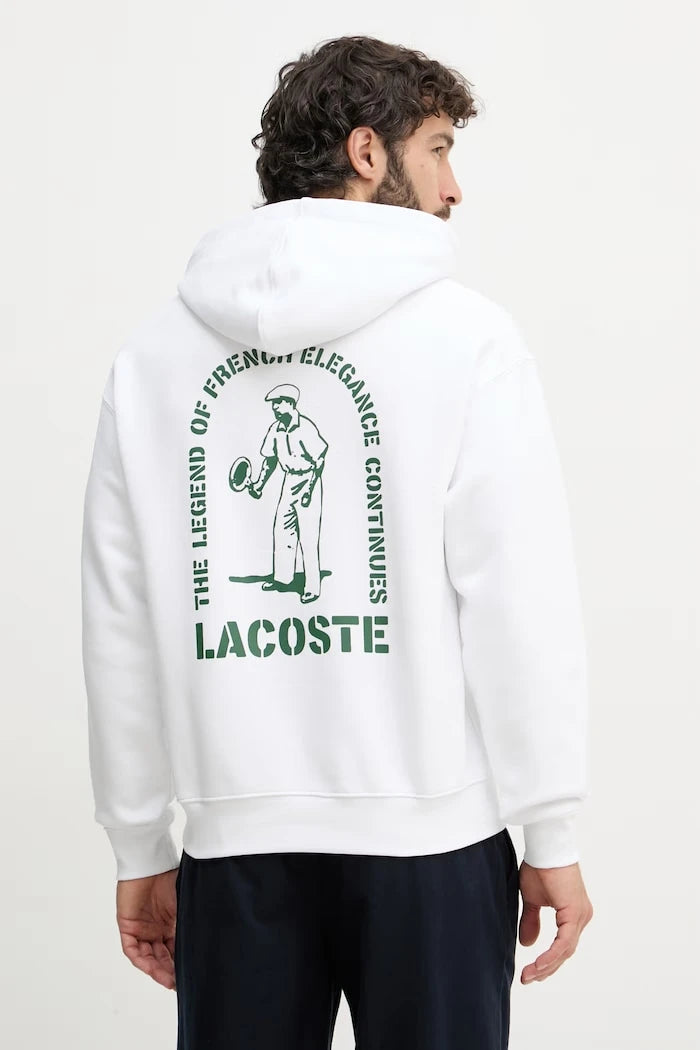Lacoste суичър с качулка мъжки от памук
