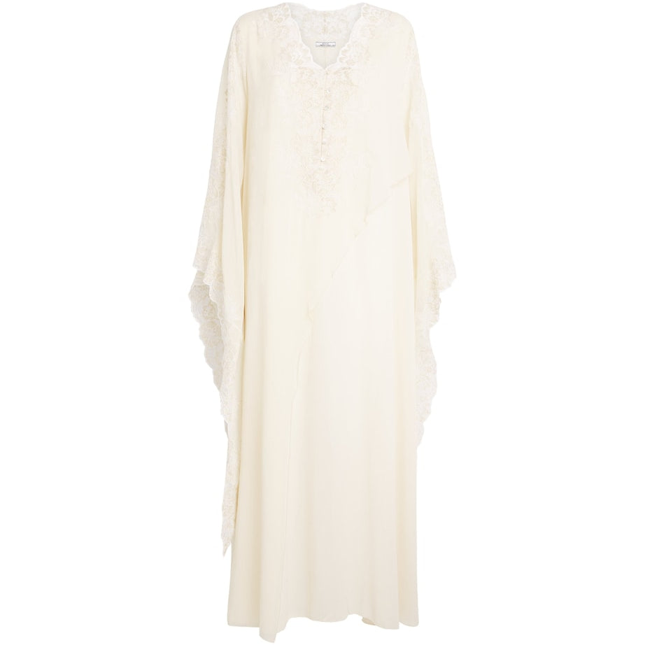 Bocan Beige Silk Chiffon Miel Nightdress