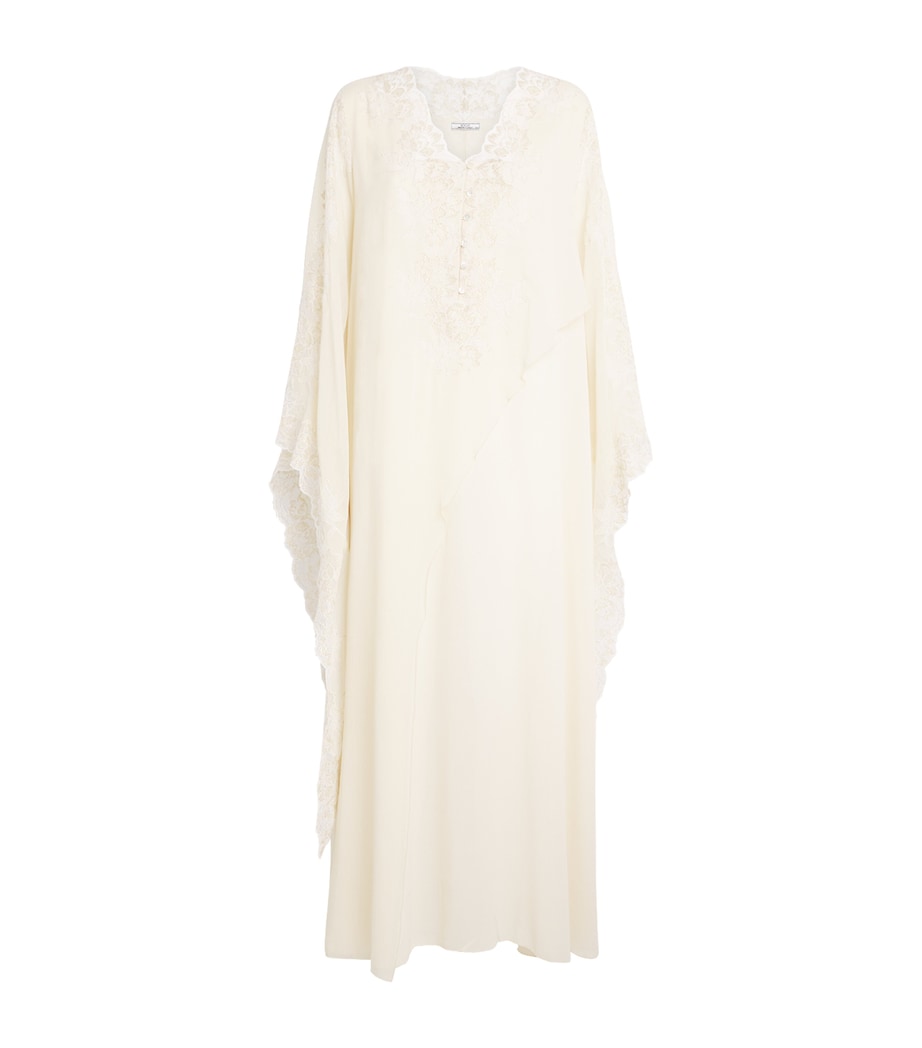Bocan Beige Silk Chiffon Miel Nightdress