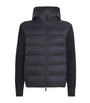 Moncler Black Cotton Down-Front Cardigan