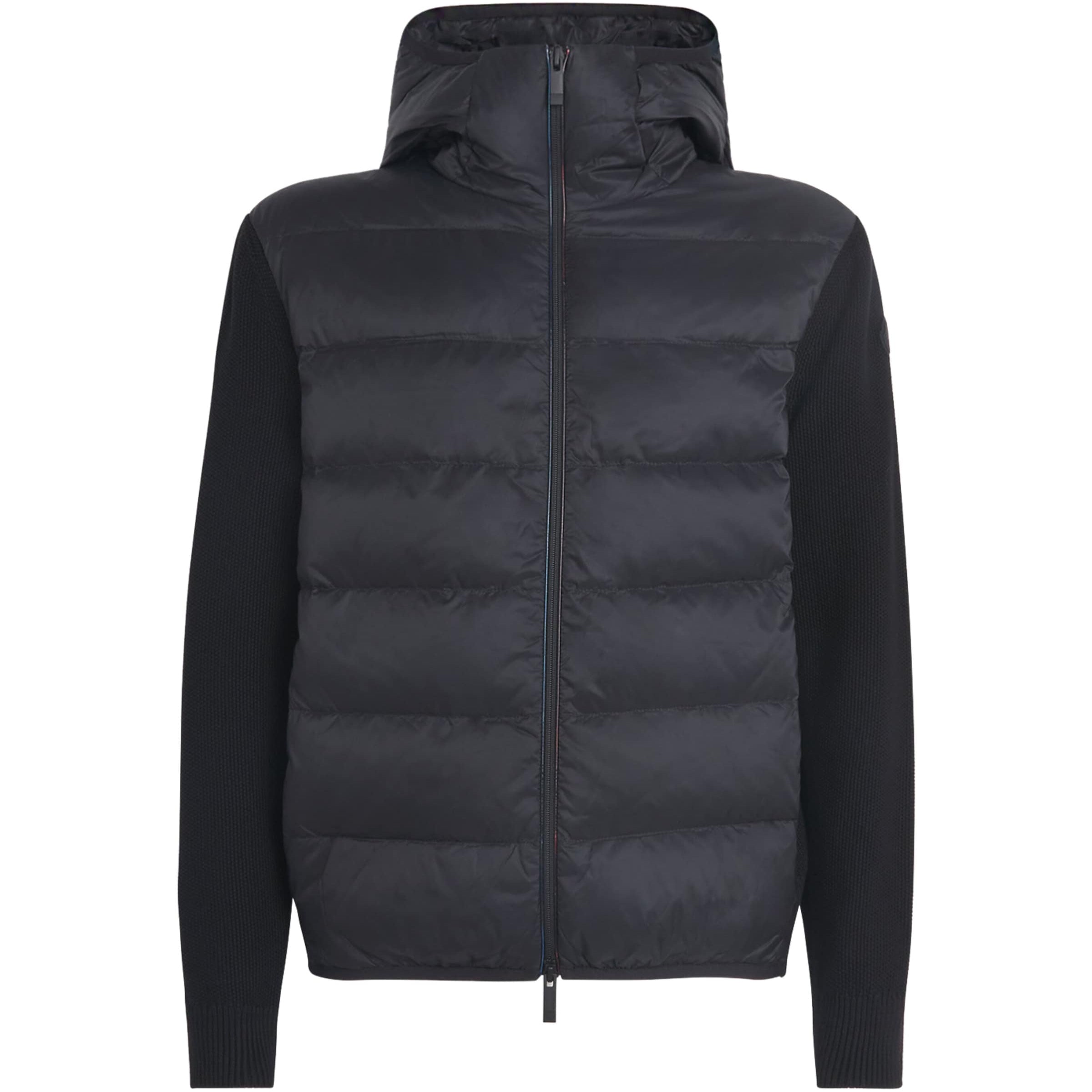 Moncler Black Cotton Down-Front Cardigan
