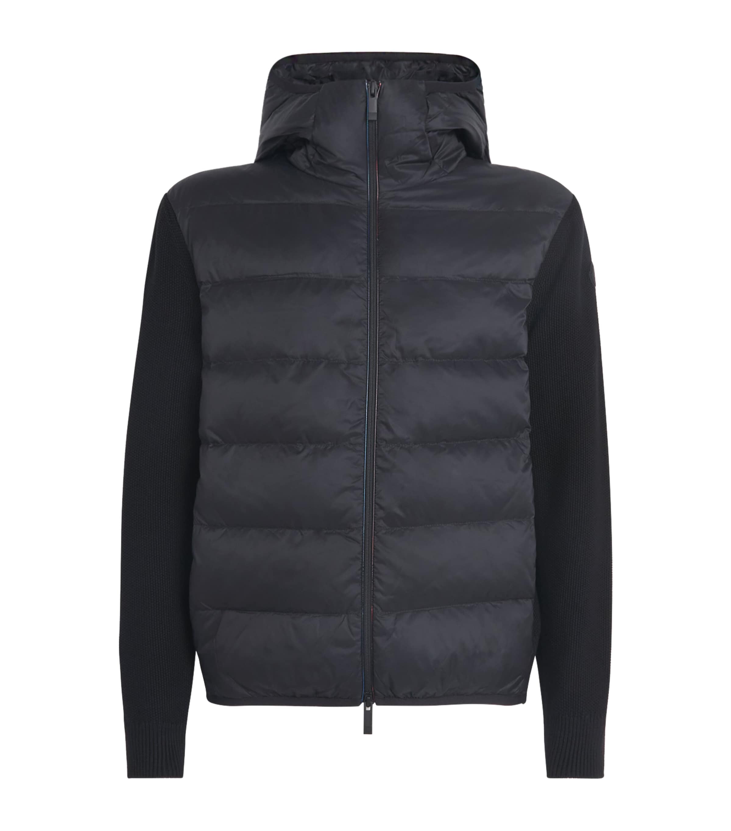 Moncler Black Cotton Down-Front Cardigan
