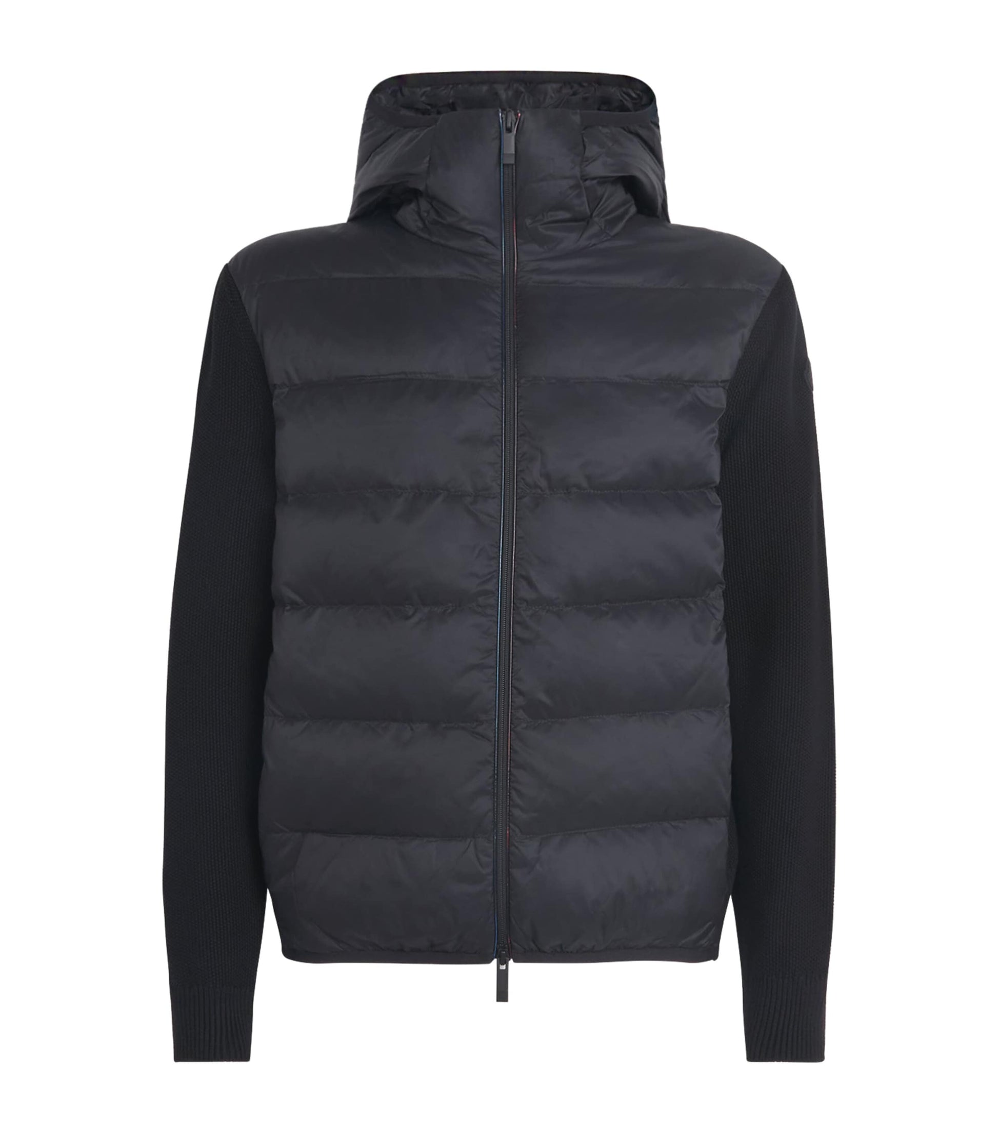 Moncler Black Cotton Down-Front Cardigan