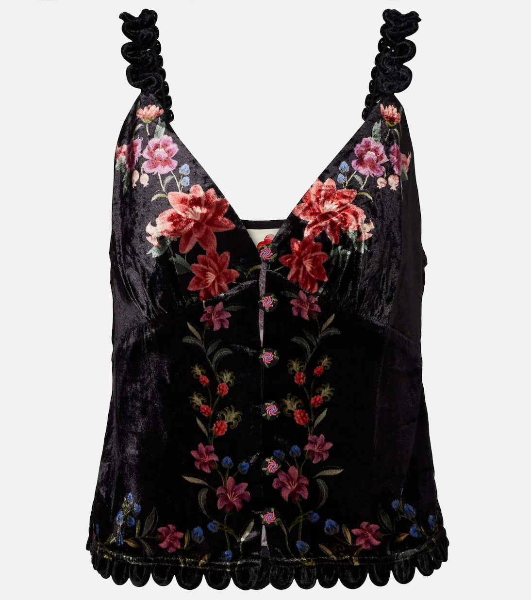 Farm Rio - Floral velvet top