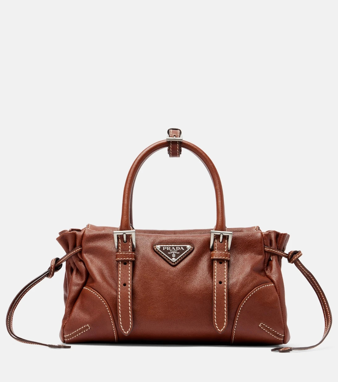 Prada - Prada Bonnie Small leather top-handle bag