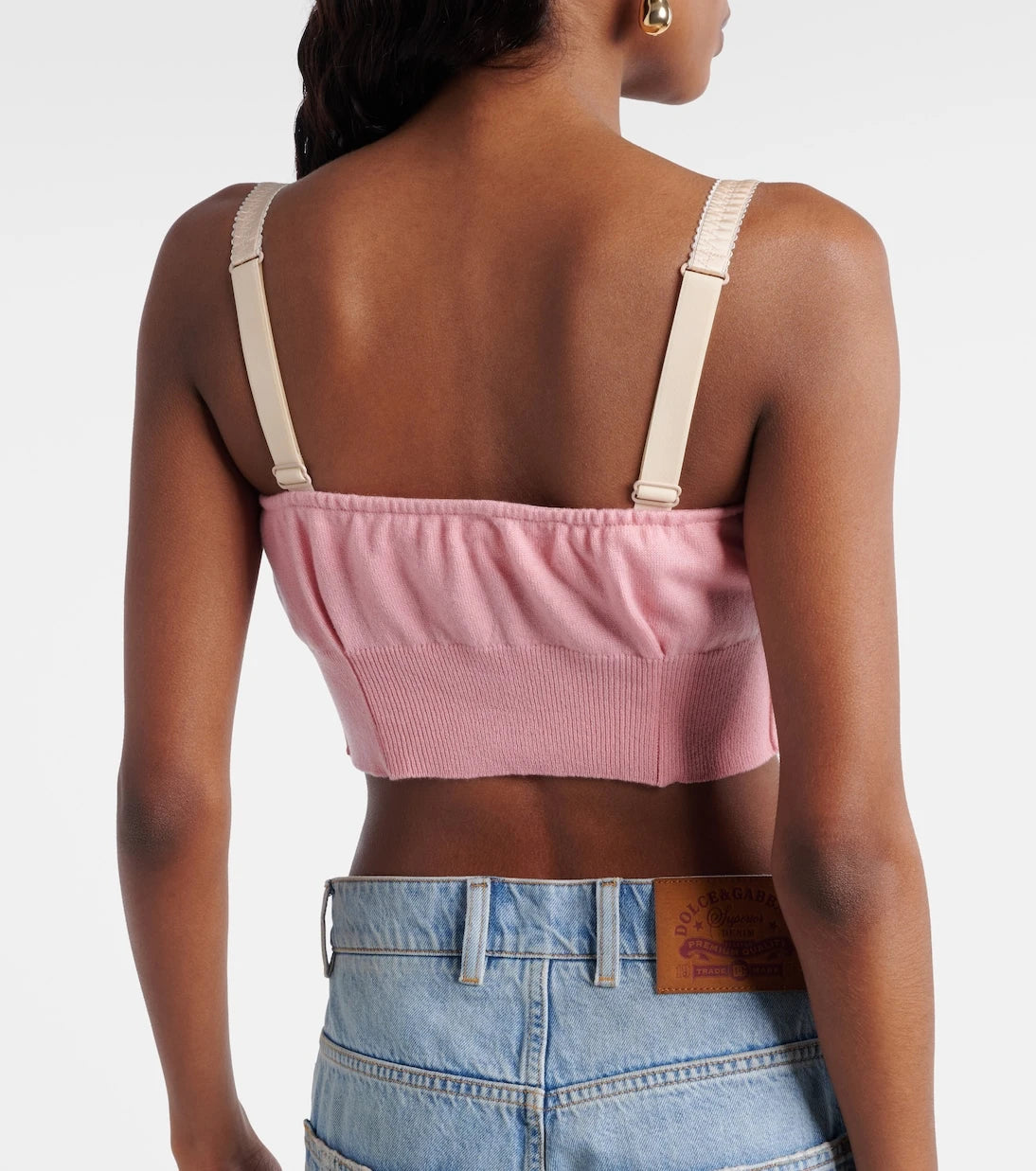 Dolce&Gabbana - Embellished cropped silk-blend crop top