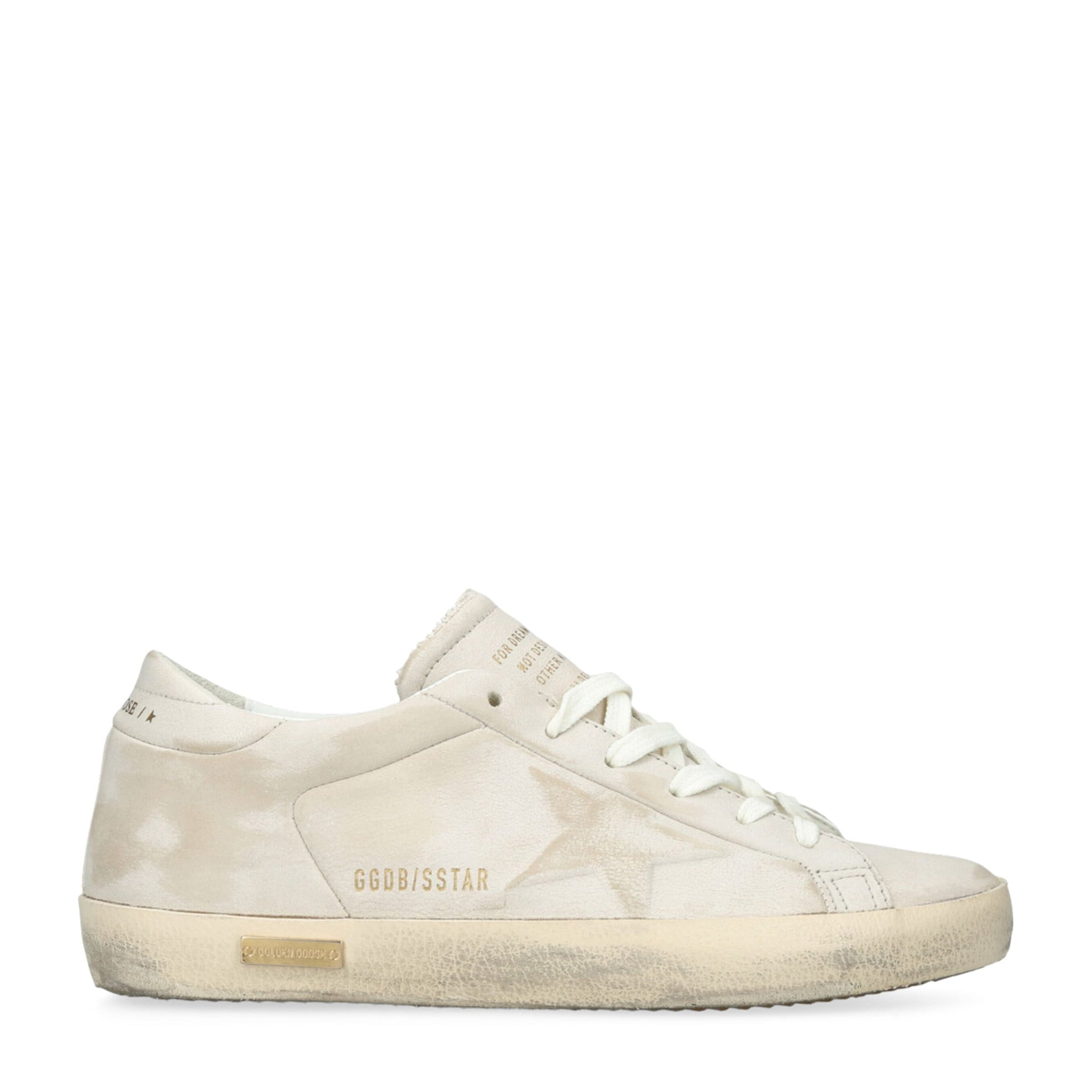 Beige Leather Super-Star Sneakers