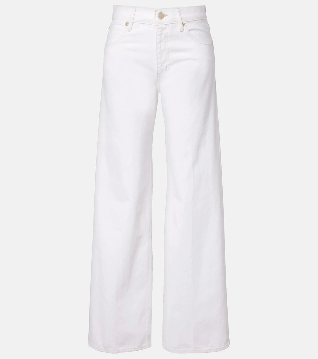 Frame - Bubble mid-rise wide-leg jeans