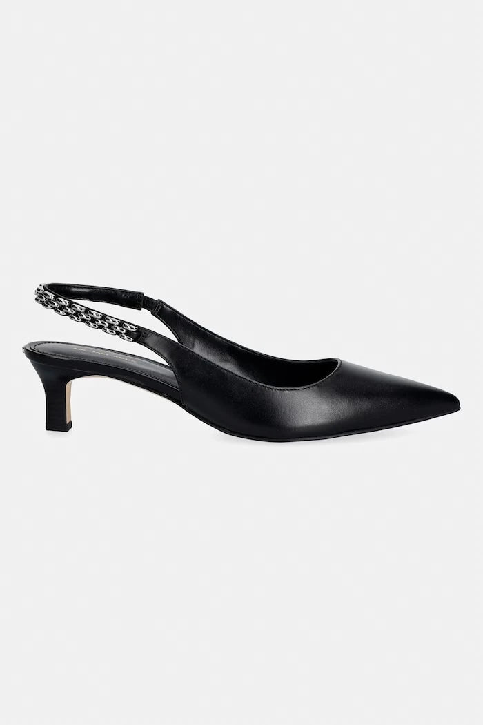 Кожени обувки с тънък ток MICHAEL Michael Kors Marcia Kitten Sling Pump