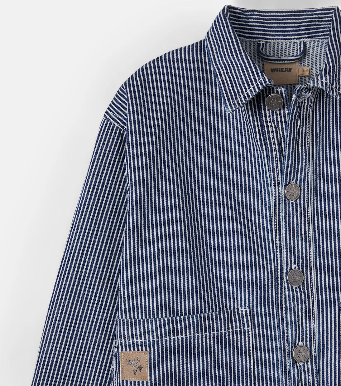 Wheat - Cole striped cotton canvas jacket