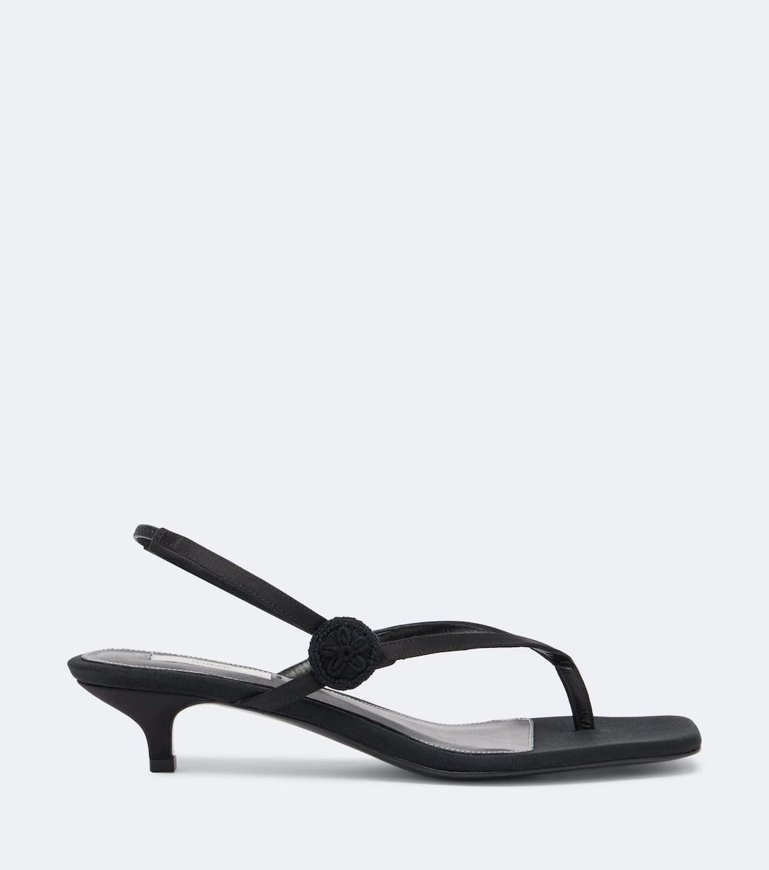 Toteme - Floral-appliqué suede slingback sandals