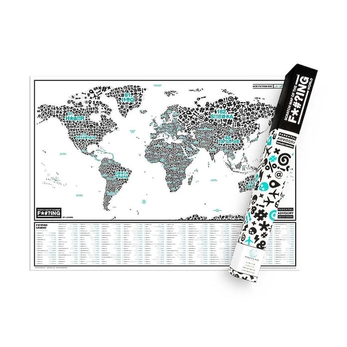 Скреч карта Luckies of London F*#?ING Scratch Map