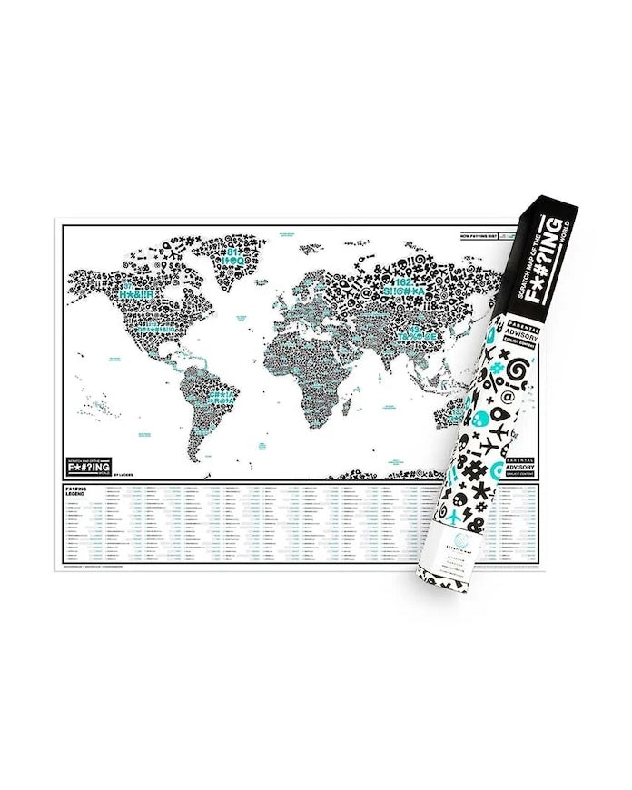 Luckies of London F*#?ING Scratch Map Kazıma Haritası