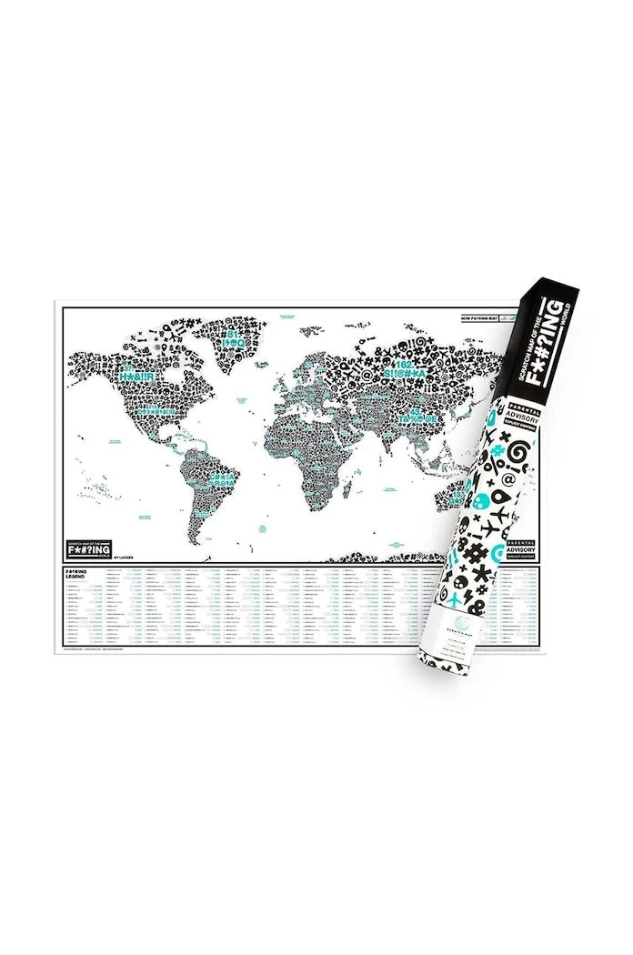 Скреч карта Luckies of London F*#?ING Scratch Map