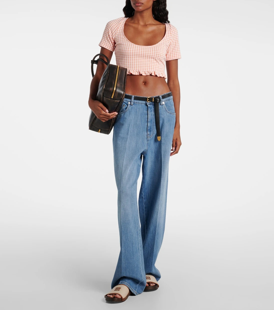 Miu Miu - Checked crop top