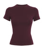 Burgundy Cotton Jersey T-Shirt