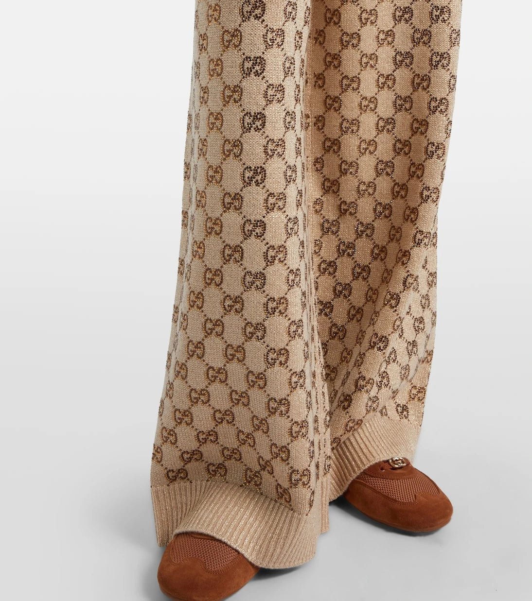 Gucci - GG wool and cashmere-blend wide-leg pants