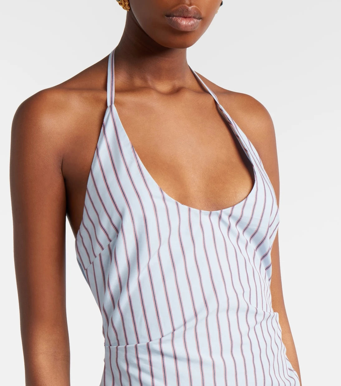 SIR - Pinstripe cotton-blend maxi dress