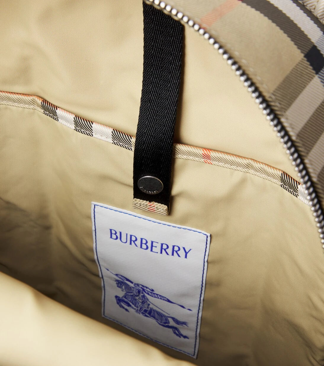 Burberry Kids - Burberry Check leather-trimmed backpack