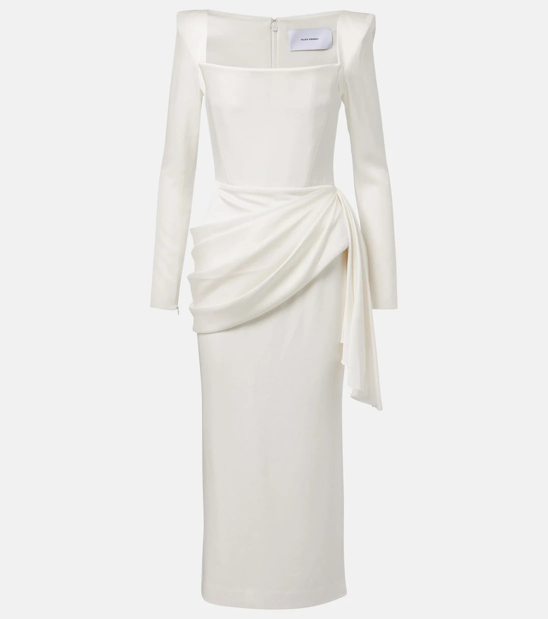 Alex Perry - Bridal draped crêpe satin bustier gown