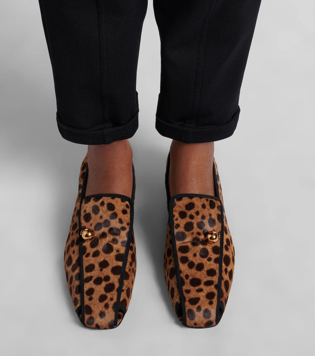 Herbert Levine - Showtime leopard-print calf hair loafer pumps