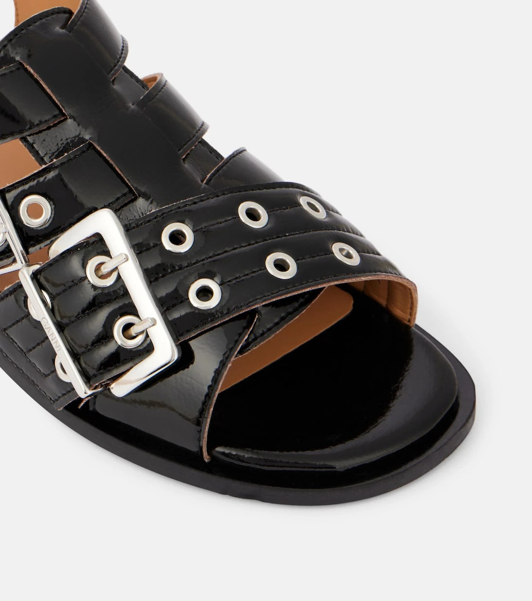 Ganni - Buckle-detail sandals