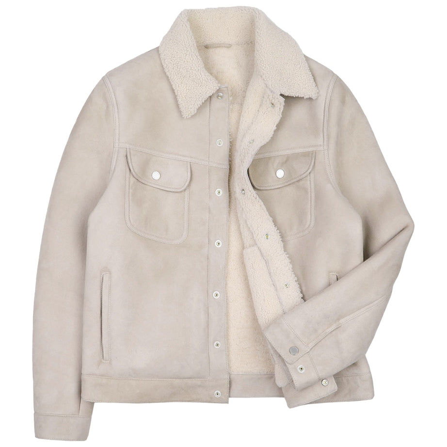 Valstar White Shearling Davis Trucker Jacket