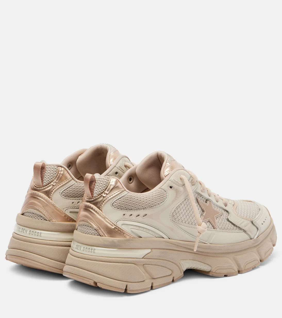 Golden Goose - Lightstar leather-trimmed sneakers
