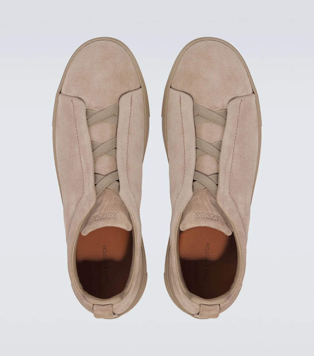 Zegna - Triple Stitch suede slip-on sneakers