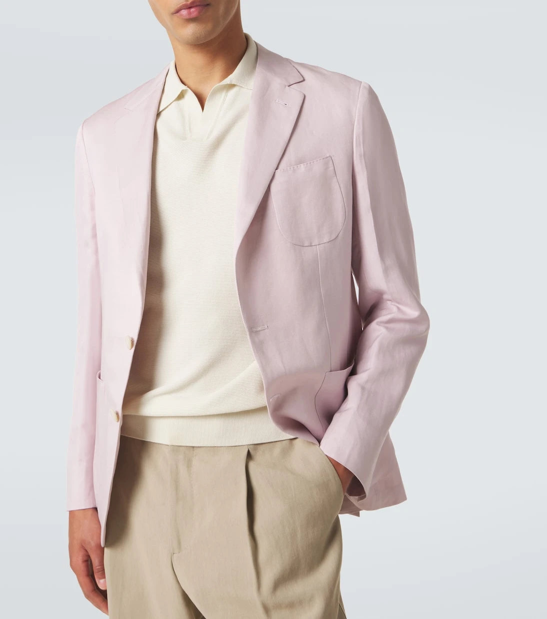 Canali - Cotton and silk polo shirt