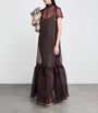 STAUD Black Organza Calluna Maxi Dress