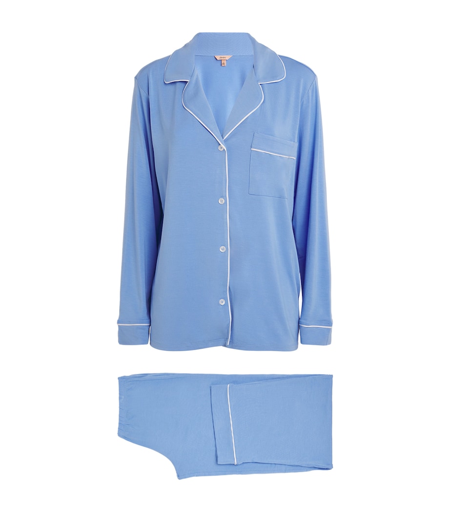 Eberjey Blue Stretch-Modal Gisele Pyjama Set