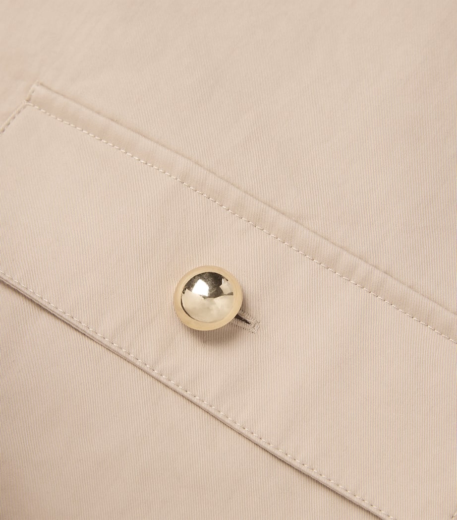 FRAME Beige The Utility Shift Mini Dress