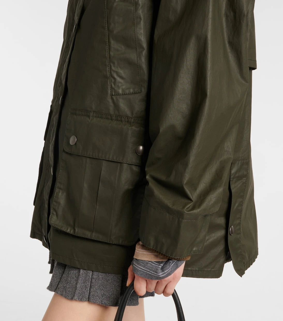Miu Miu - Corduroy-trimmed poplin jacket