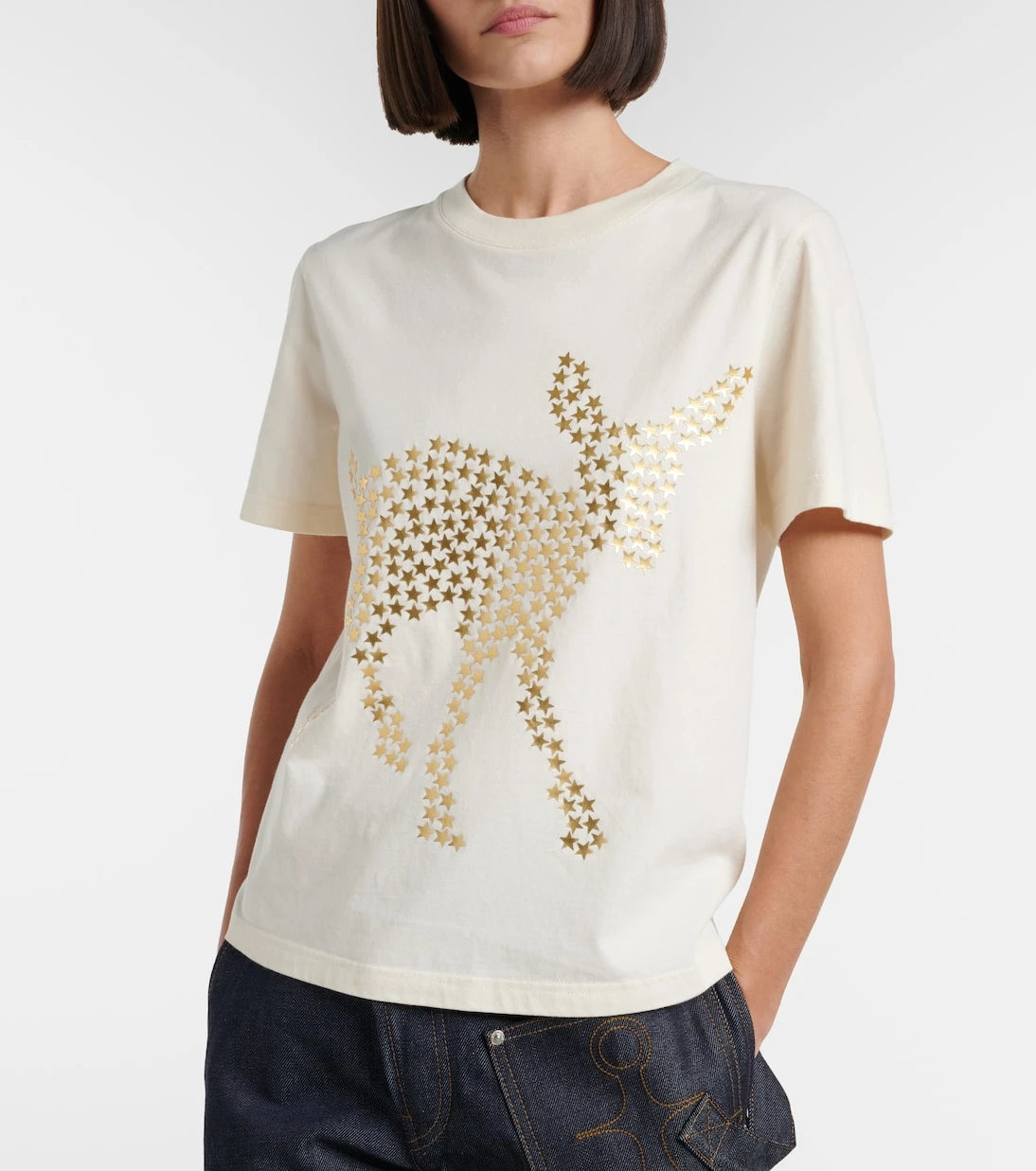 JW Anderson - Embellished cotton jersey T-shirt