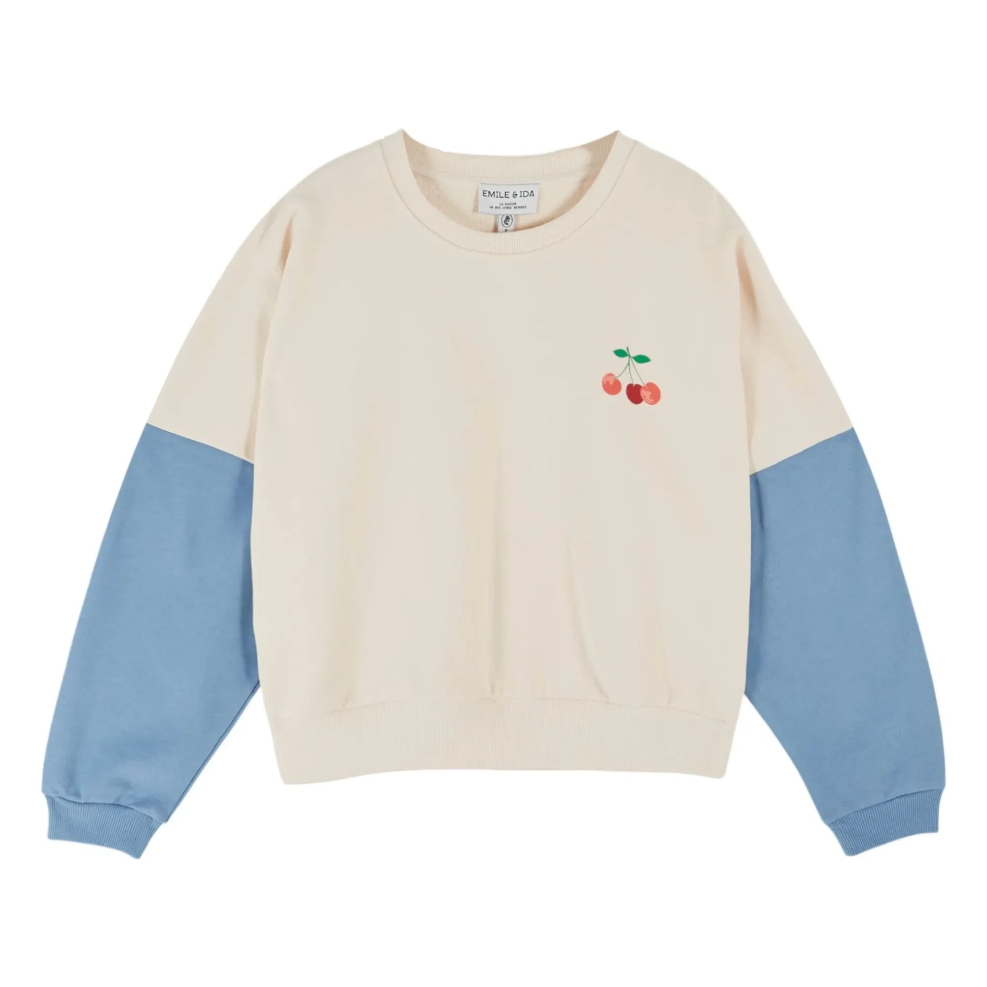 Emile et Ida - Organic cotton printed sweatshirt | Cream