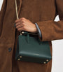 Strathberry Green Leather Nano Tote Bag