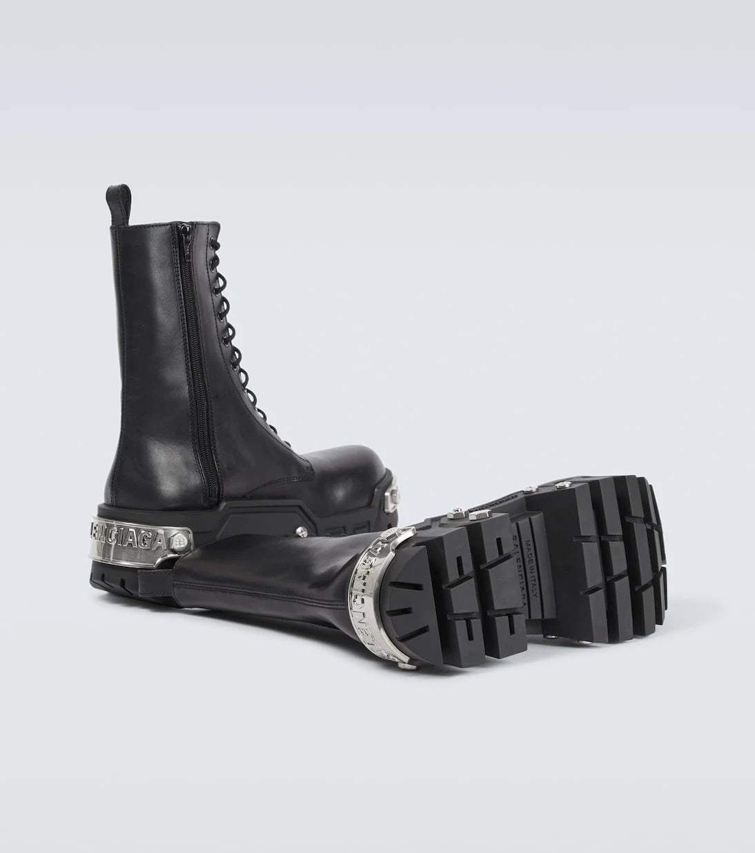 Balenciaga - Bulldozer leather lace-up boots