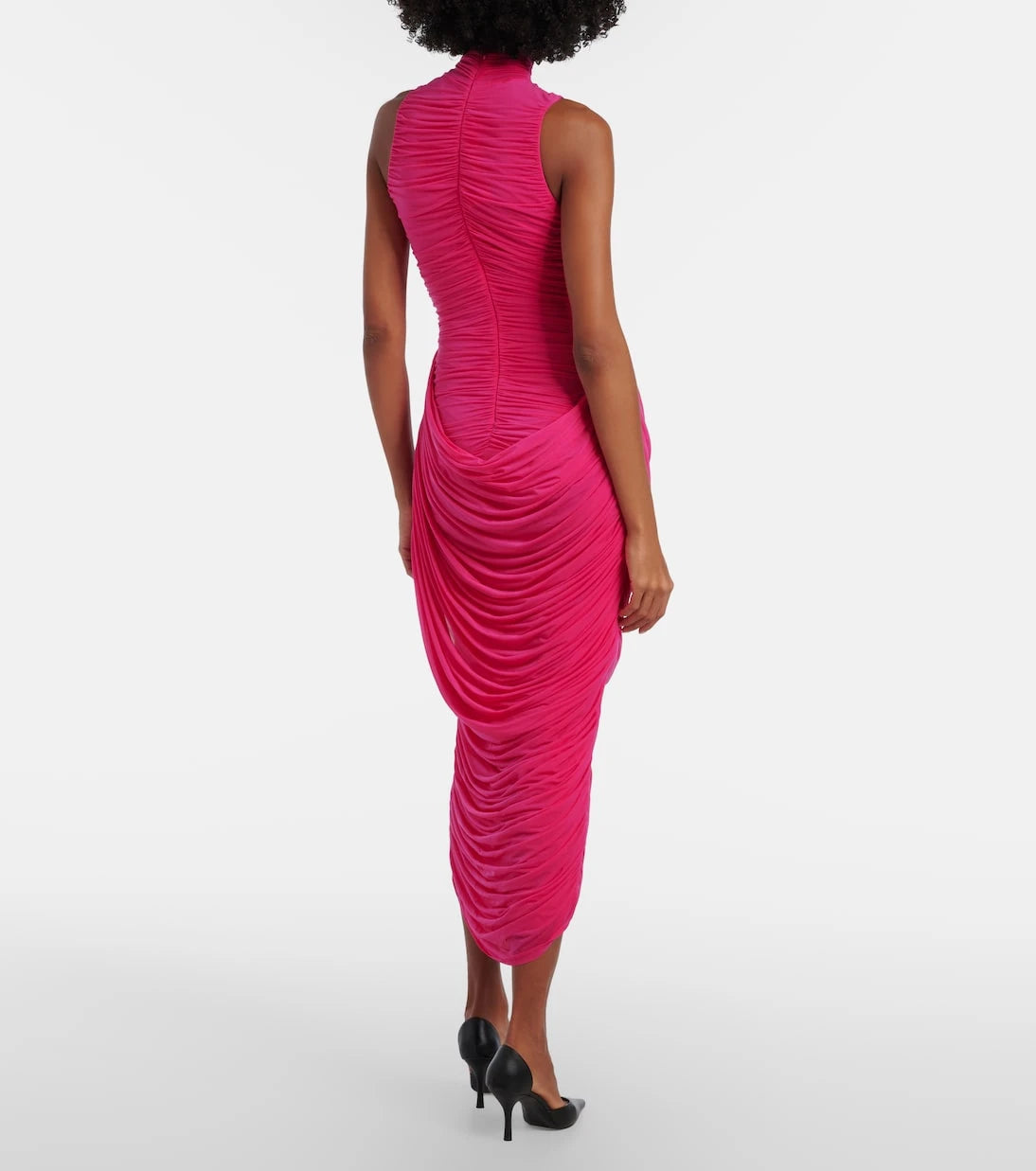 Magda Butrym - Draped floral-appliqué midi dress