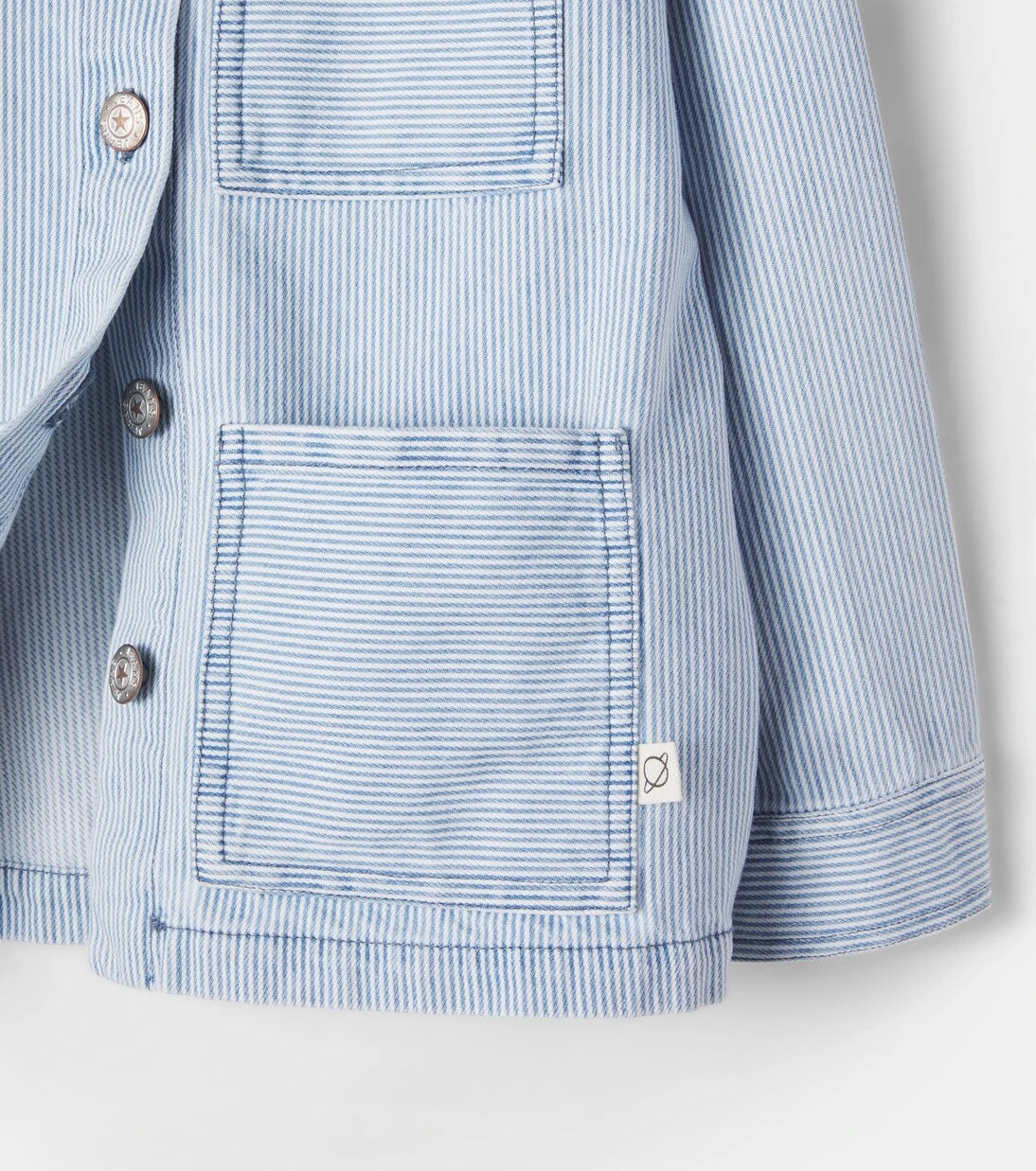 Cozmo - Ridge striped denim jacket