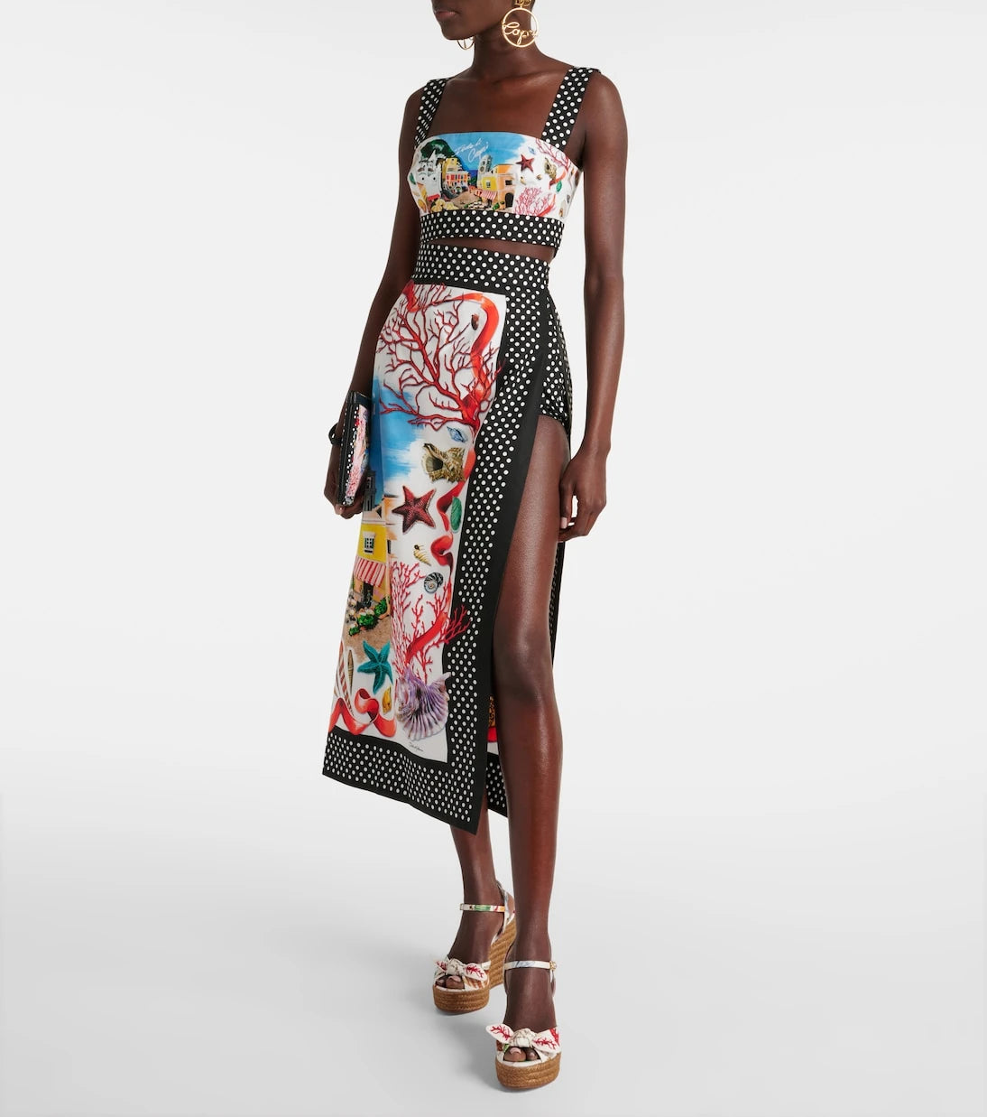 Dolce&Gabbana - Capri printed cotton maxi skirt