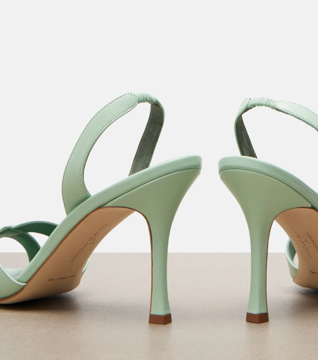 Manolo Blahnik - Callasli leather slingback sandals