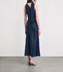 MAX&Co. Blue Silk Scarf Midi Dress