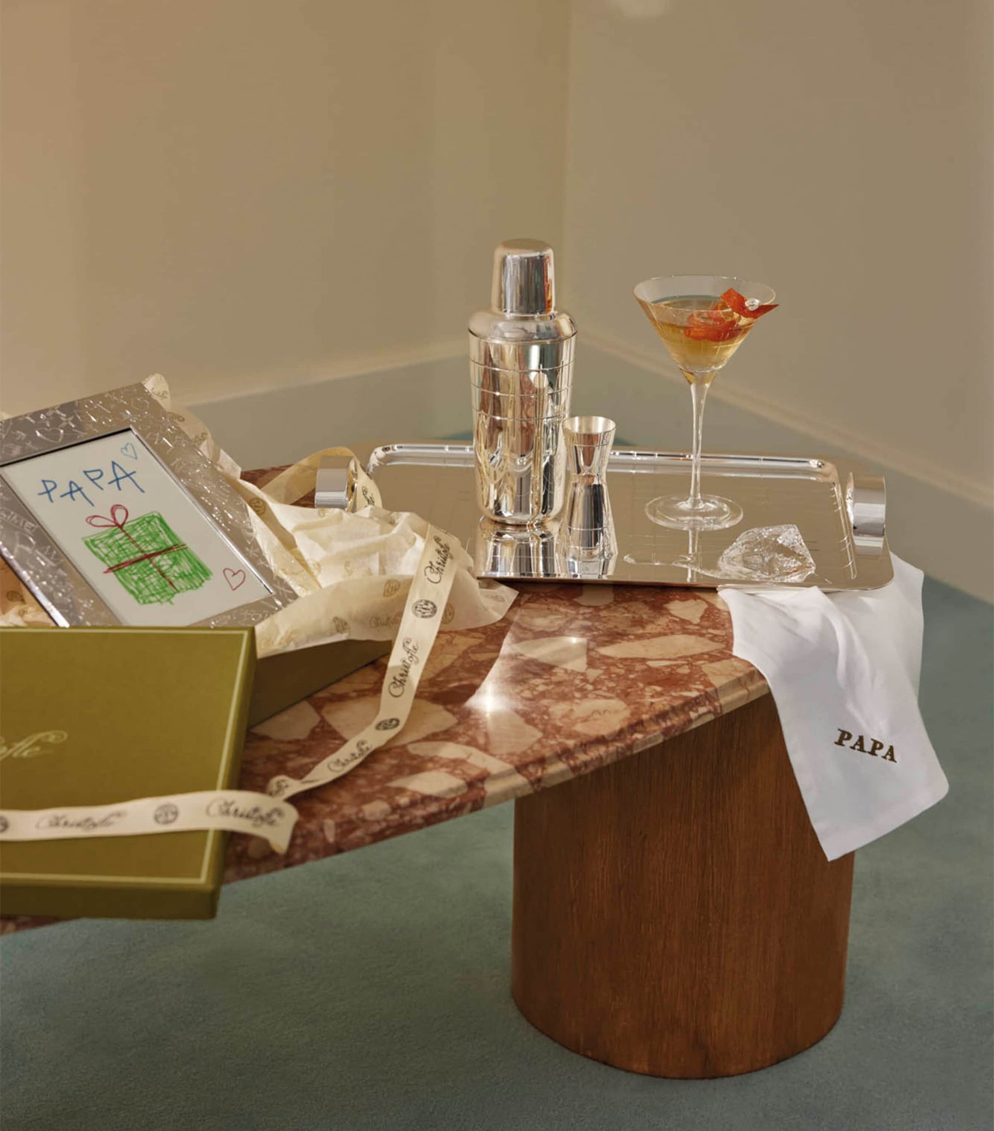 Christofle Silver-Plated Graphik Handheld Tray (45cm x 32cm)