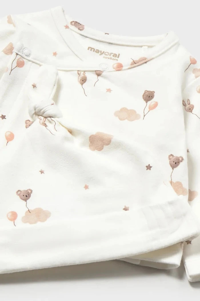 Mayoral Newborn комплект за бебе от памук с еластан