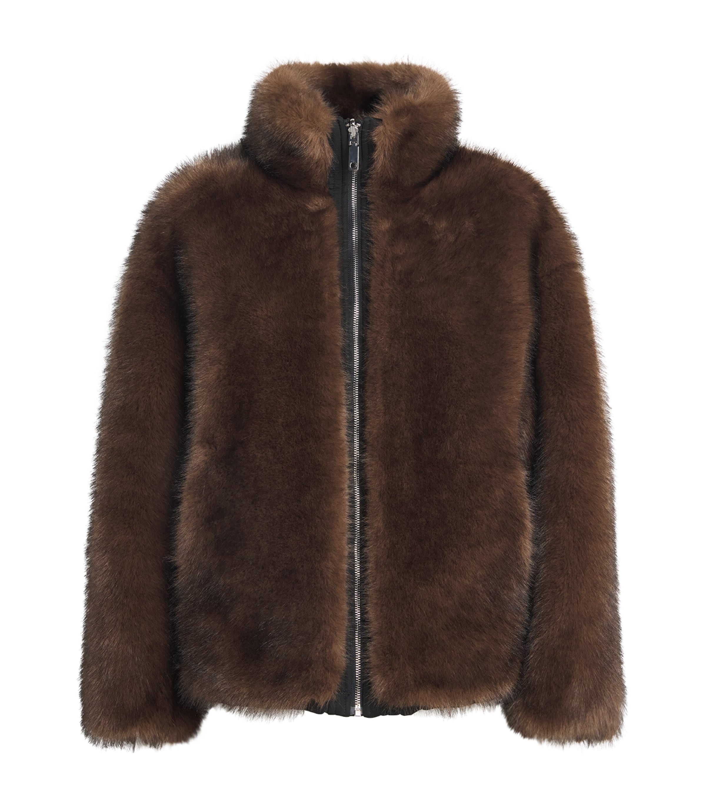 Brown Faux Fur Reversible Coat