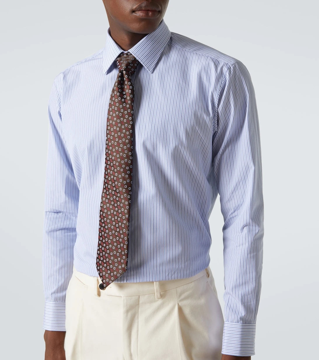 Charvet - Striped cotton poplin shirt