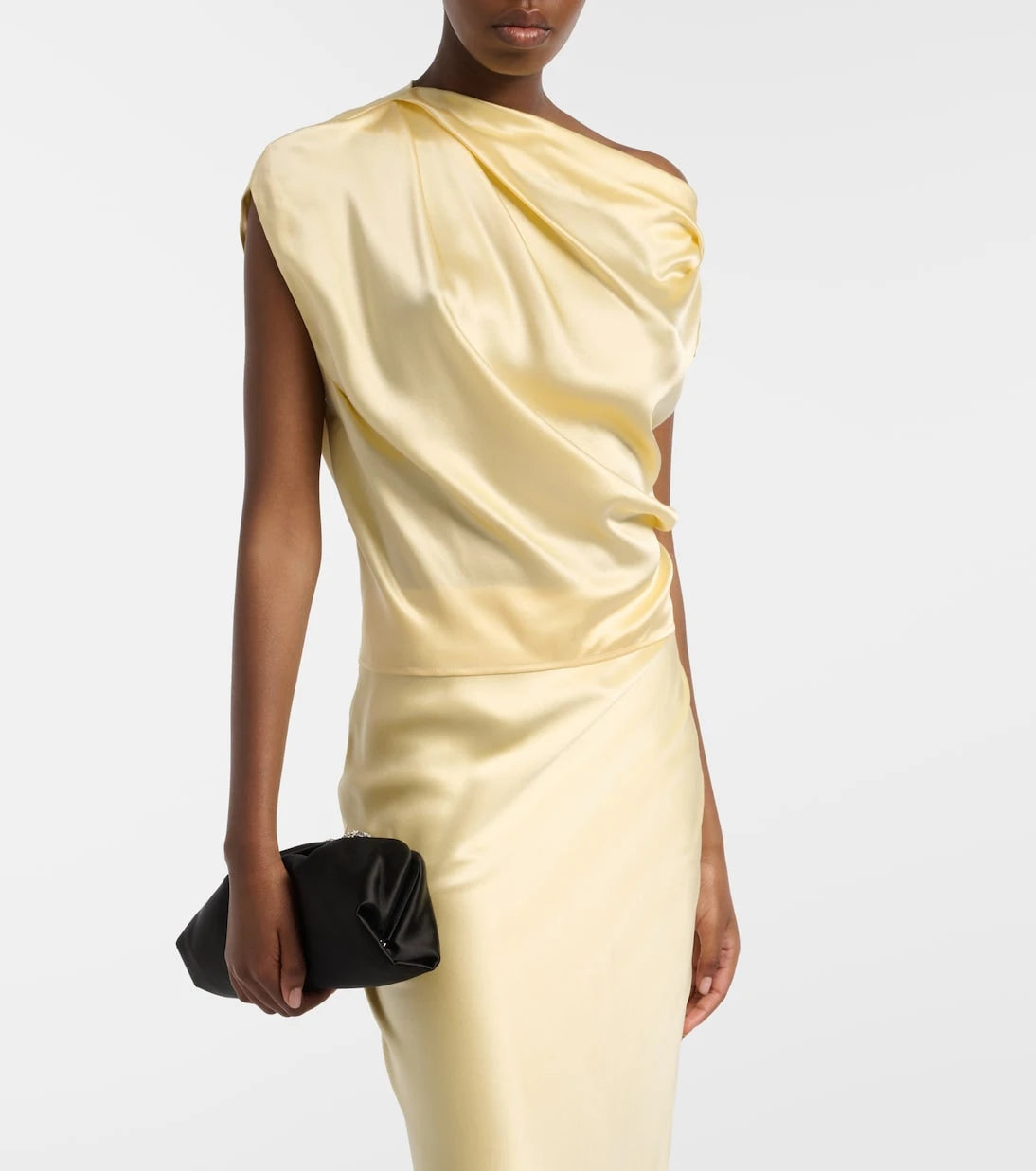 The Sei - Draped silk satin top