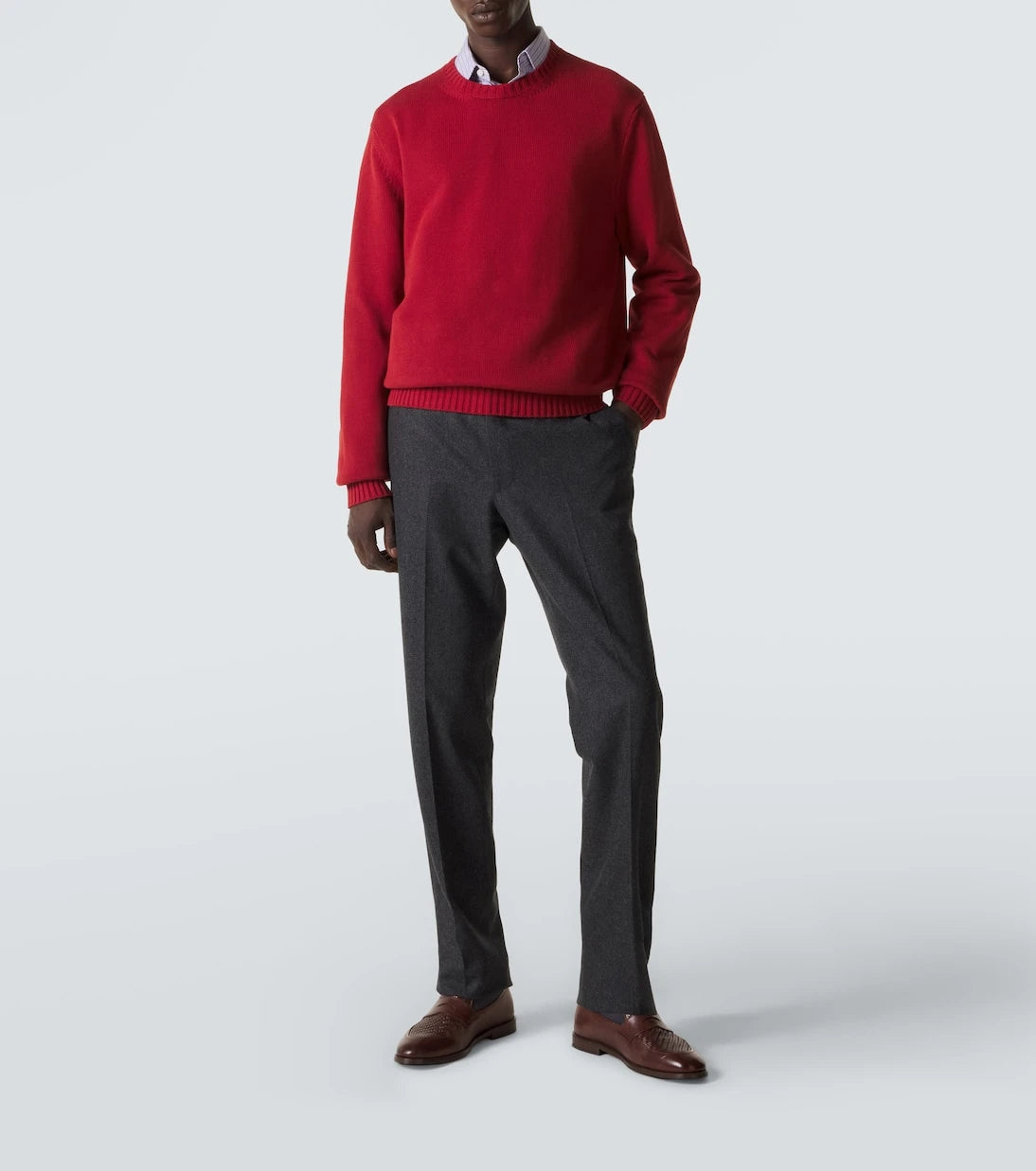 Thom Sweeney - Wool flannel slim pants