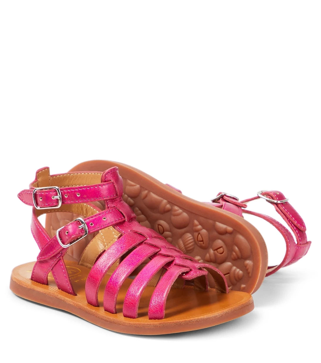 Pom d'Api - Plagette Gladiator metallic leather sandals